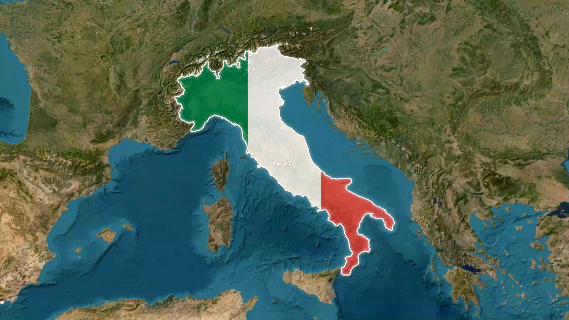 Vue de carte satellite pendant la transition de vol classique.
